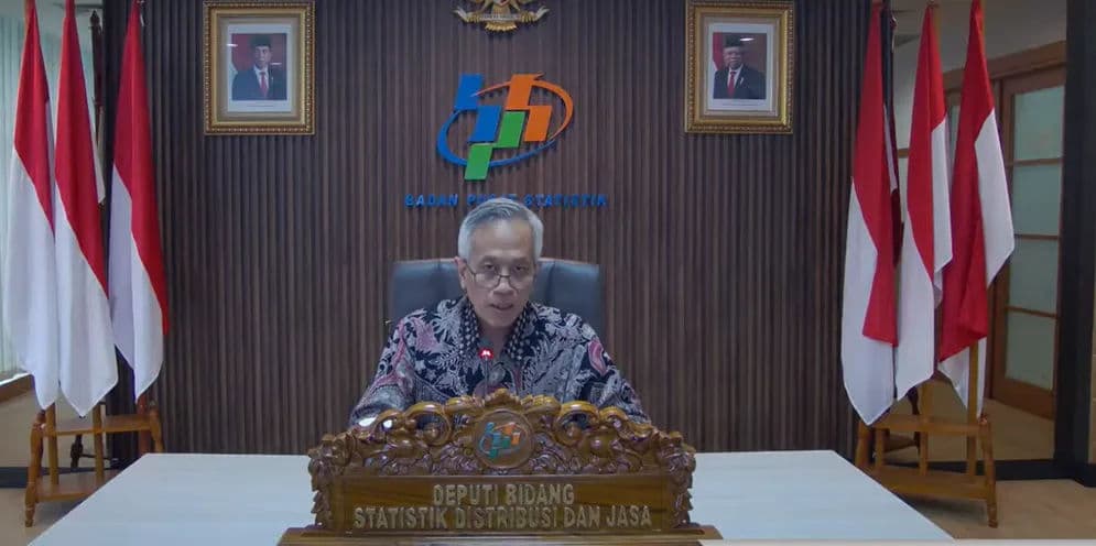 Deputi Bidang Statistik Distribusi dan Jasa BPS Setianto (Tangkapan Layar YouTube.com/BPS Statistics)
