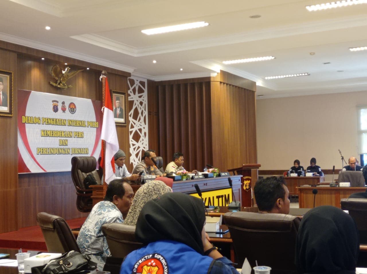 Dialog Pers Polda Kaltim dengan tema Kemerdekaan Pers dan Perlindungan Jurnalis