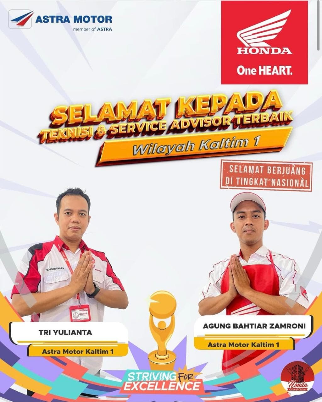 Astra Motor Kaltim 1 Kirim Dua Wakil ke Final Nasional AHMTC 2025