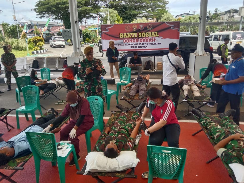 HUT TNI ke-80, Ratusan Kantong Darah Terkumpul dari Aksi Sosial