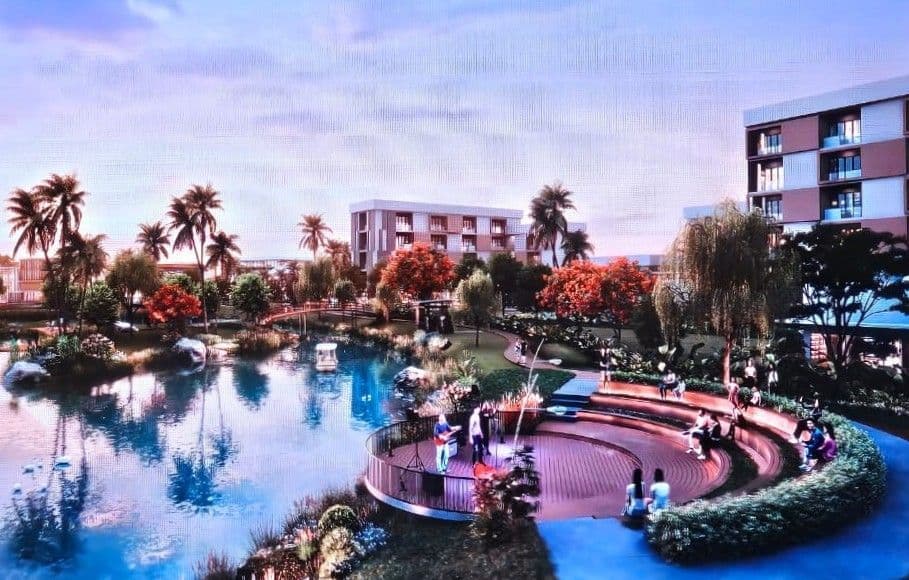 Penampakan Grand Lagoon yang tengah dibangun Sinarmas Land di kawasan GGrand City Balikpapan.
