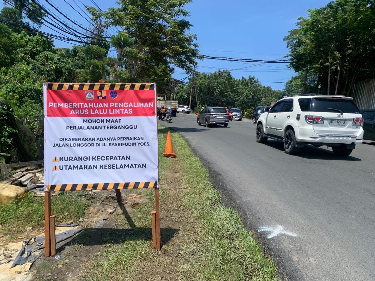 Jalan Syarifuddin Yoes Diperbaiki, Kendaraan Berat Dialihkan Selama Tiga Bulan
