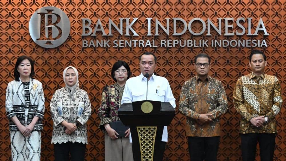 Menteri Sekretaris Negara, Prasetyo Hadi mengumumkan pengunduran diri Gubernur BI, Perry Warjiyo, Senin 27 Juli 2026.