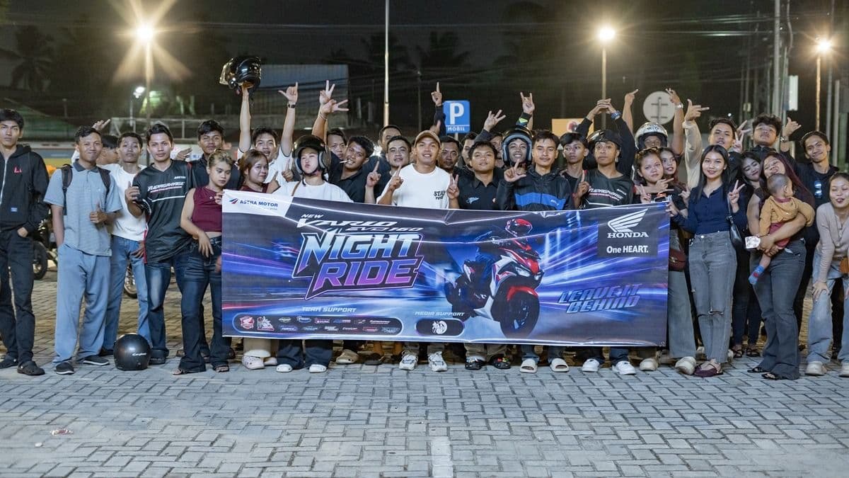 Vario Evo 160 Night Ride Astra Motor Kaltim 1 diikuti 85 peserta dari komunitas motor Balikpapan.