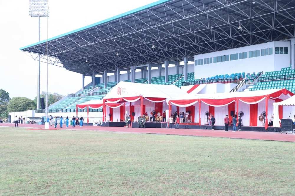 Upacara HUT ke-81 RI Pemprov Kaltim akan dilaksanakan di GOR Kadrie Oening Samarinda.