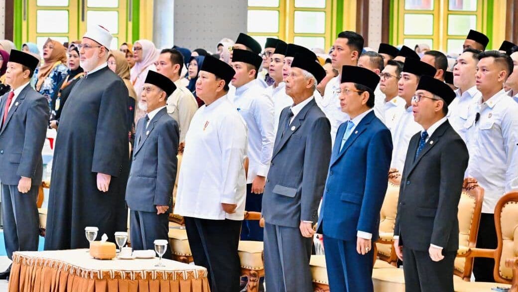 Presiden Prabowo menghadiri resepsi 100 tahun Gontor di Ponorogo, Sabtu (19/9/2026).