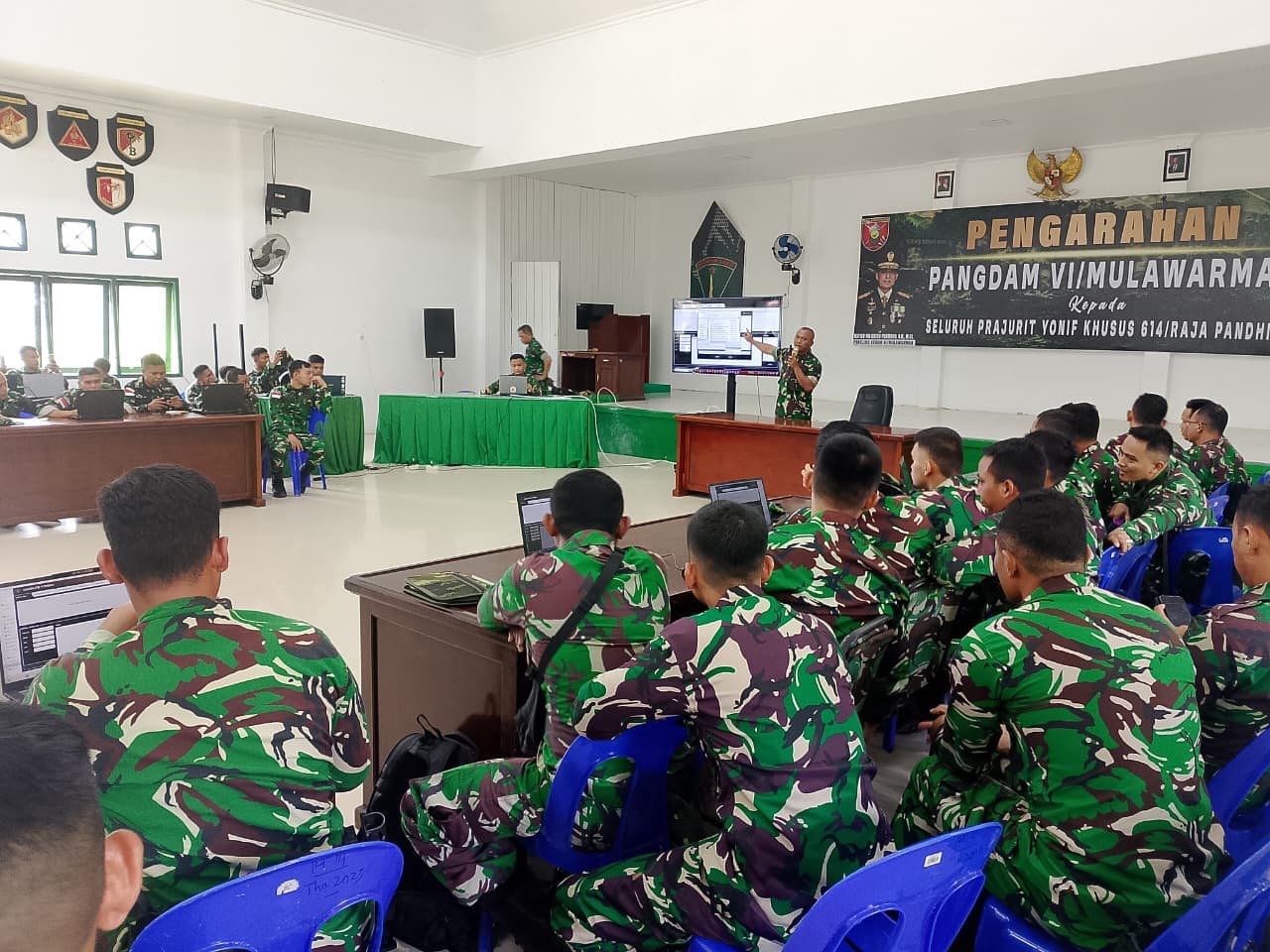 Pussimpur Bekali Prajurit Yonif 614/RJP Aplikasi Simpur Jelang Latposko-I